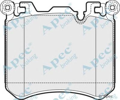 APEC BRAKING pad1738 -  Комплект тормозных колодок, дисковый тормоз